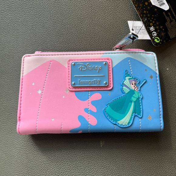 Sleeping beauty pink blue fairy loungeflys wallet - Picture 2 of 4